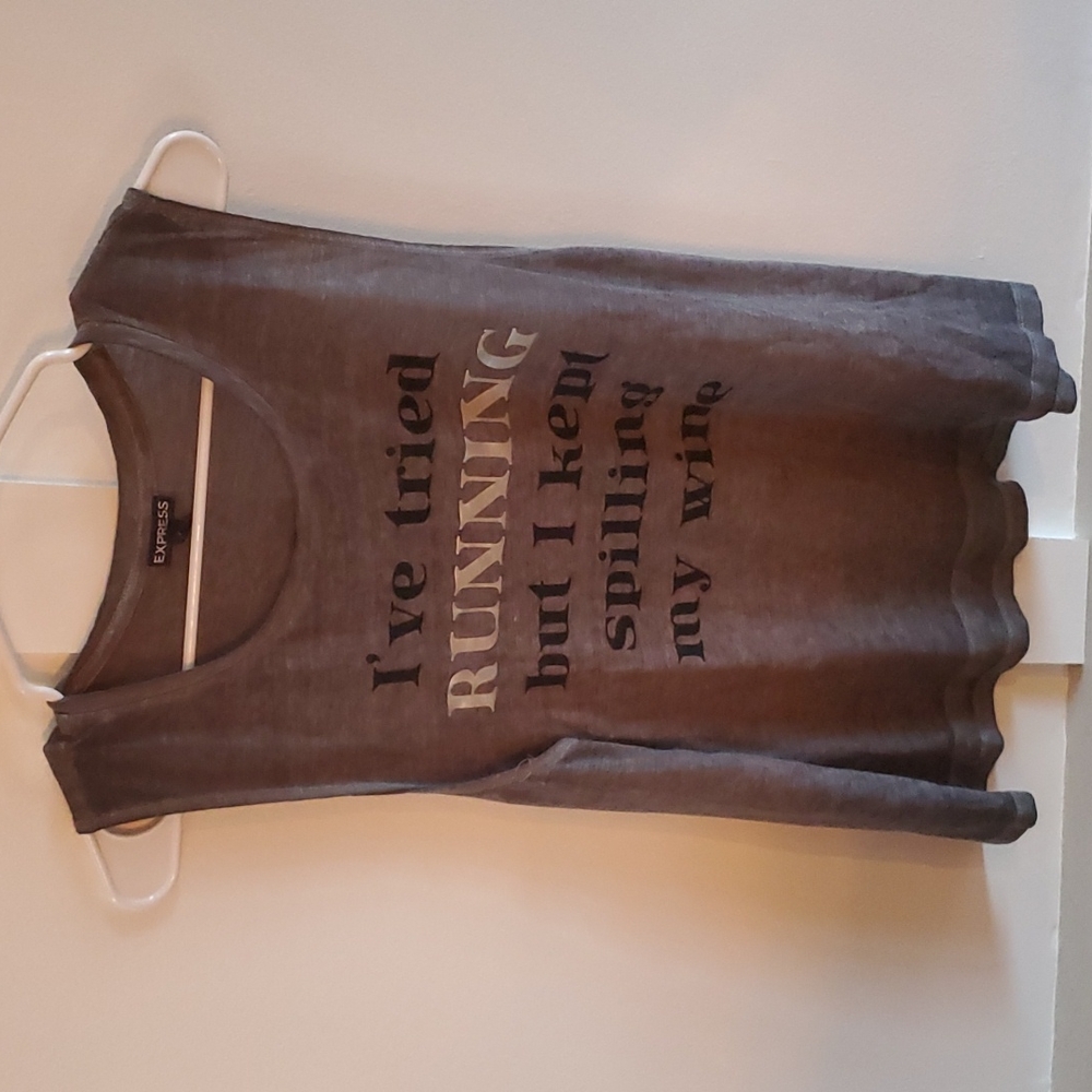 FUNNY RUNNING GRAPHIC TANK FROM EXPRESS SIZE MEDIUM